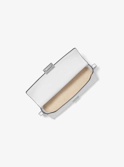 Ludlow Small Leather Convertible Pochette in OPTIC WHITE | Michael Kors