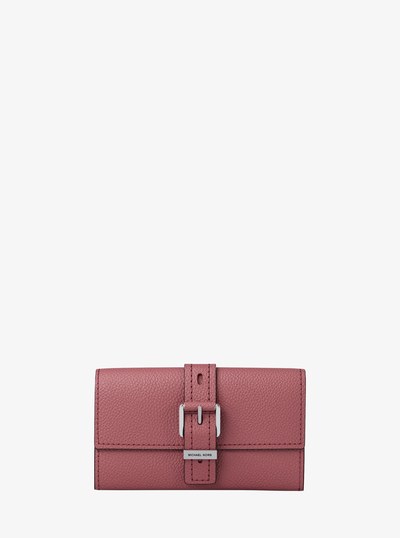 Nolita Medium Pebbled Leather Tri-Fold Wallet in ROSEWOOD | Michael Kors