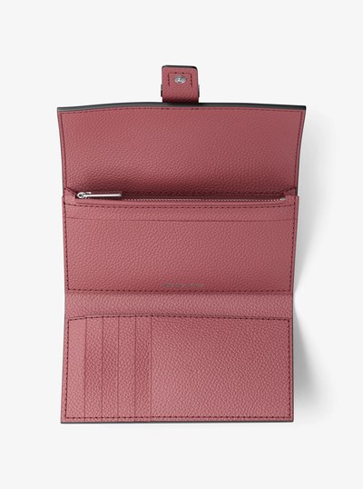 Nolita Medium Pebbled Leather Tri-Fold Wallet in ROSEWOOD | Michael Kors
