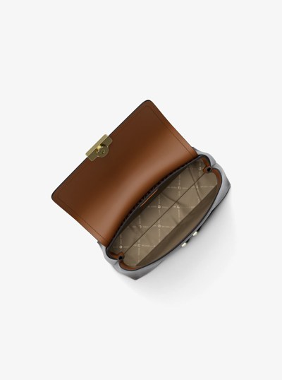 Tribeca Extra-Small Signature Logo Satchel in BRN/ACORN | Michael Kors