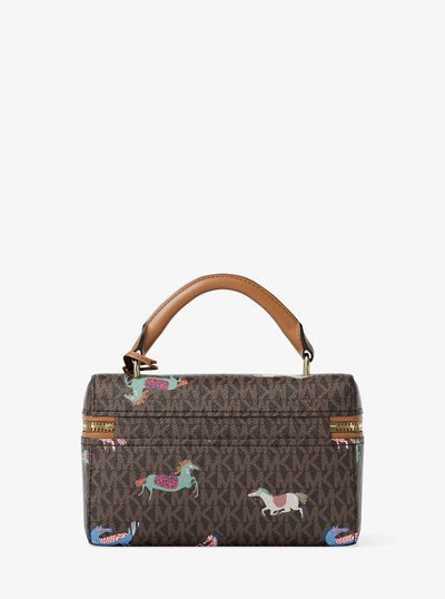 Jana Extra-Small Signature Logo Crossbody Bag in BRN/ACORN | Michael Kors