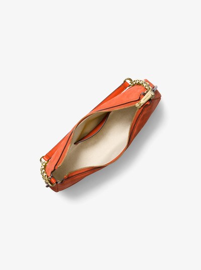 Nolita Medium Nubuck Chain Pochette in MIMOSA | Michael Kors