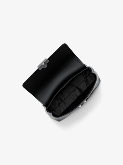 Tribeca Extra-Small Signature Logo Satchel in BLACK | Michael Kors