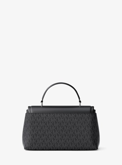 Tribeca Extra-Small Signature Logo Satchel in BLACK | Michael Kors