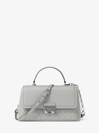 Tribeca Extra-Small Signature Logo Satchel in QUARRY GREY | Michael Kors