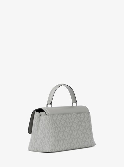 Tribeca Extra-Small Signature Logo Satchel in QUARRY GREY | Michael Kors