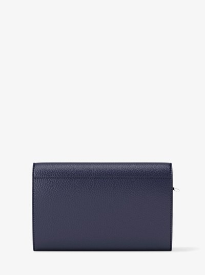Jet Set Large Pebbled Leather Wallet in DRESS BLUES | Michael Kors