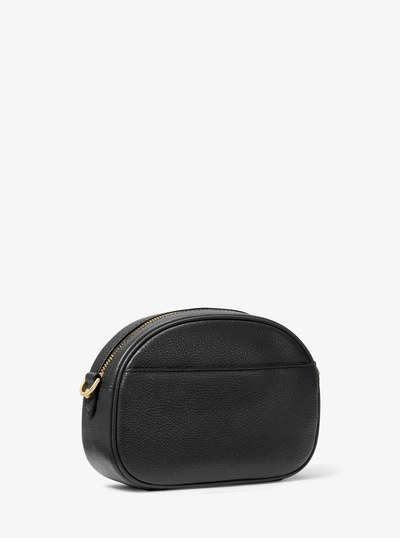 Jet Set Small Pebbled Leather Convertible Camera Bag in BLACK | Michael Kors