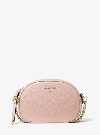 Jet Set Small Pebbled Leather Convertible Camera Bag in SOFT PINK | Michael Kors