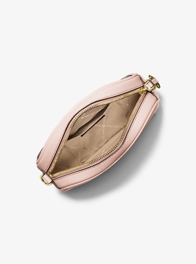 Jet Set Small Pebbled Leather Convertible Camera Bag in SOFT PINK | Michael Kors