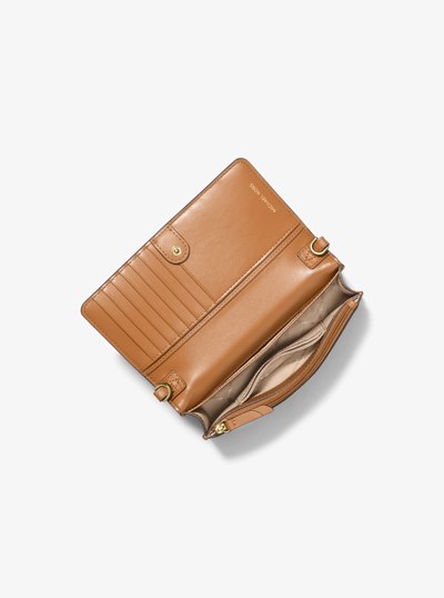 Jet Set Small Logo Smartphone Convertible Crossbody Bag in BRN/ACORN | Michael Kors