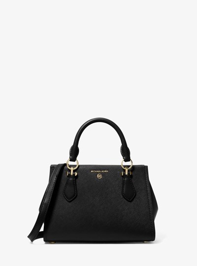 Marilyn Small Saffiano Leather Crossbody Bag in BLACK | Michael Kors