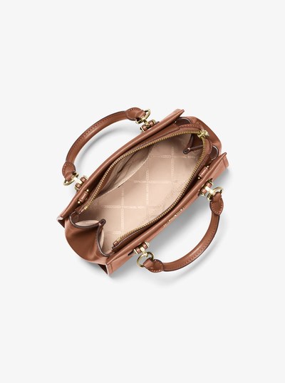 Marilyn Small Saffiano Leather Crossbody Bag in LUGGAGE | Michael Kors