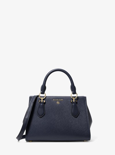 Marilyn Small Saffiano Leather Crossbody Bag in NAVY | Michael Kors