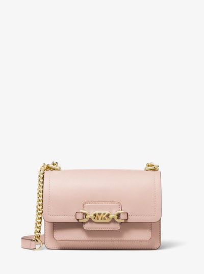 Heather Extra-Small Leather Crossbody Bag in SOFT PINK | Michael Kors