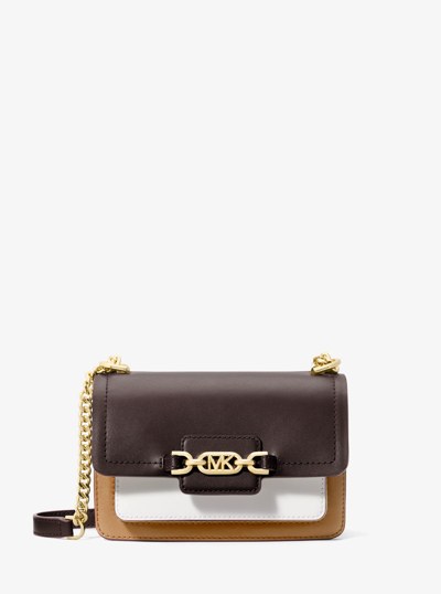 Heather Extra-Small Color-Block Leather Crossbody Bag