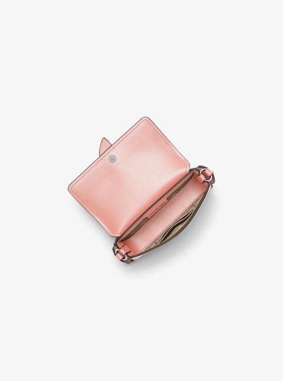 Greenwich Extra-Small Saffiano Leather Sling Crossbody Bag in PINK | Michael Kors