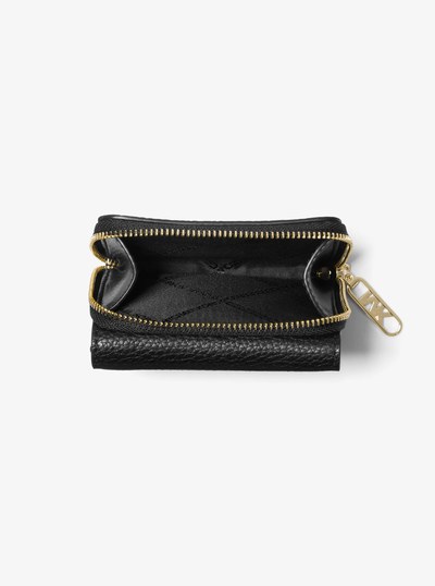 Empire Small Pebbled Leather Tri-Fold Wallet