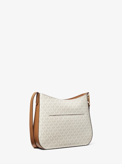 Kensington Large Signature Logo Crossbody Bag in VANILLA/ACORN | Michael Kors