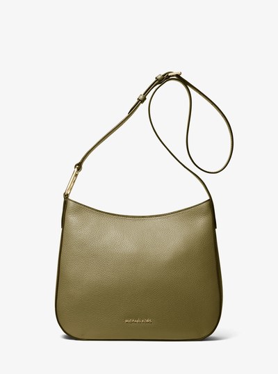 Kensington Large Pebbled Leather Crossbody Bag in SAFARI GREEN | Michael Kors