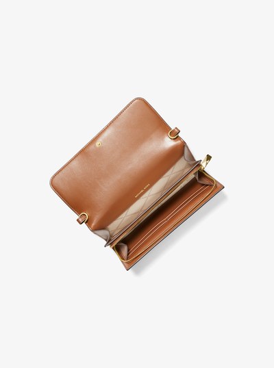 Jet Set Large Saffiano Leather Convertible Crossbody Bag in LUGGAGE | Michael Kors