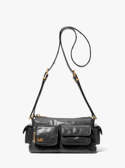 Dakota Small Leather Shoulder Bag in BLACK | Michael Kors