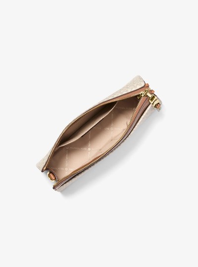 Empire Large Signature Logo Crossbody Bag in VANILLA/ACORN | Michael Kors