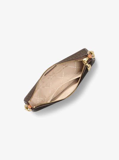 Empire Medium Signature Logo Chain-Link Pochette in BRN/ACORN | Michael Kors