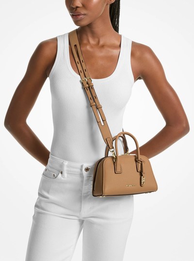 Ashton Extra-Small Pebbled Leather Crossbody Bag in HUSK | Michael Kors