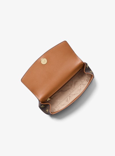 Ava Extra-Small Signature Logo Crossbody Bag in BRN/ACORN | Michael Kors