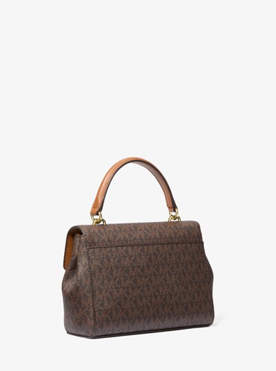 Ava Extra-Small Signature Logo Crossbody Bag in BRN/ACORN | Michael Kors
