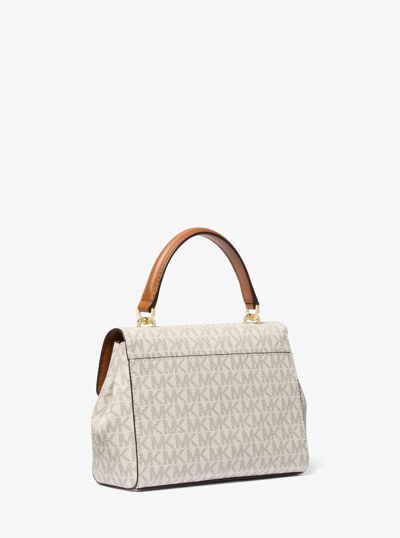 Ava Extra-Small Signature Logo Crossbody Bag in VANILLA/ACORN | Michael Kors