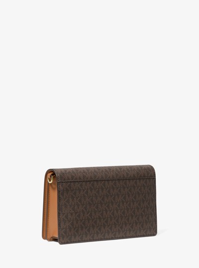 Jet Set Medium Signature Logo Crossbody Bag in BRN/ACORN | Michael Kors