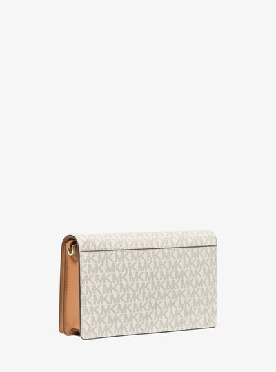 Jet Set Medium Signature Logo Crossbody Bag in VANILLA/ACORN | Michael Kors