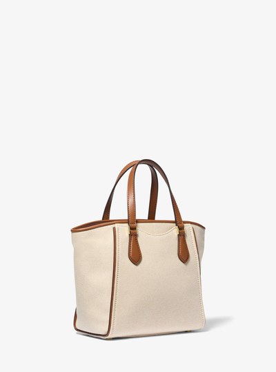 Petit sac &agrave; bandouli&egrave;re convertible Taryn en toile in LUGGAGE | Michael Kors