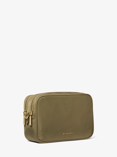 Bryant Medium Nylon Camera Crossbody Bag in SAFARI GREEN | Michael Kors