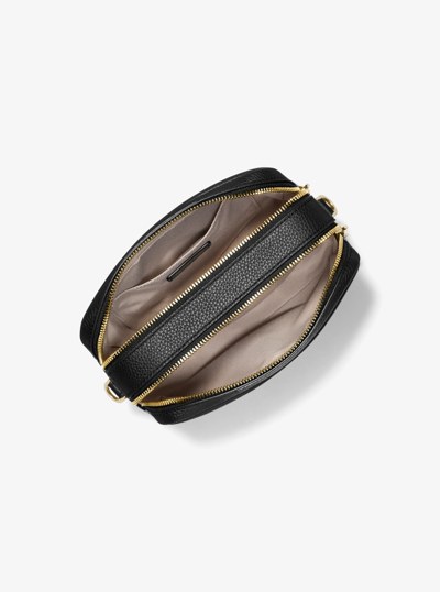 Bryant Medium Pebbled Leather Camera Crossbody Bag in BLACK | Michael Kors