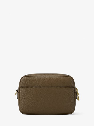 Bryant Medium Pebbled Leather Camera Crossbody Bag in LODEN | Michael Kors