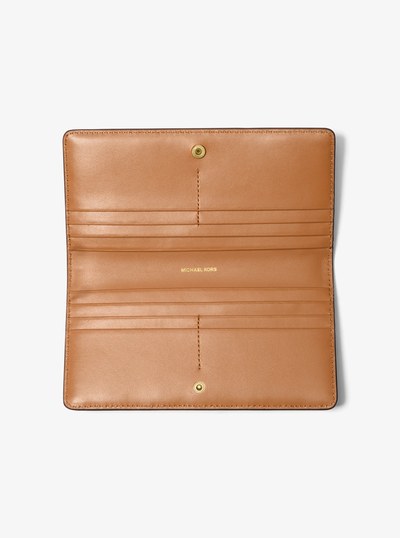 Bryant Large Signature Logo Snap-Front Wallet in BRN/ACORN | Michael Kors