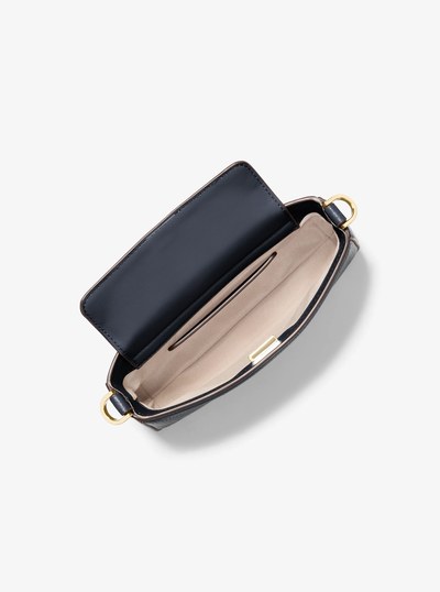 Bryant Small Pebbled Leather Convertible Pochette in NAVY | Michael Kors