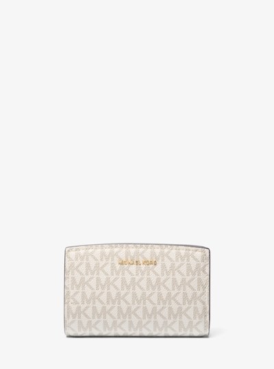 Bryant Medium Signature Logo Wallet in VANILLA/ACORN | Michael Kors