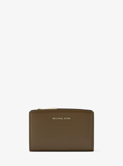 Bryant Medium Pebbled Leather Wallet in LODEN | Michael Kors