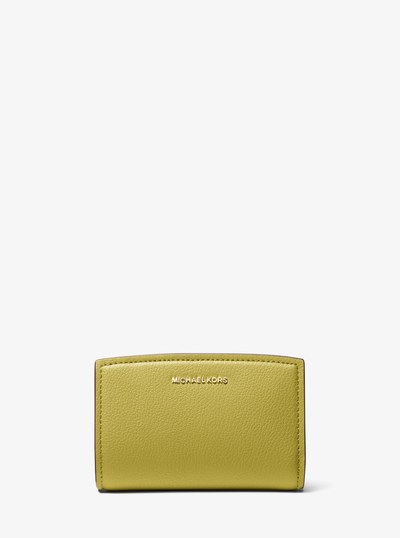 Bryant Medium Pebbled Leather Wallet in APPLE | Michael Kors