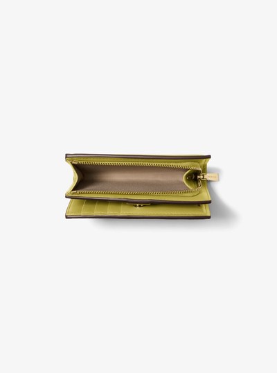 Bryant Medium Pebbled Leather Wallet in APPLE | Michael Kors