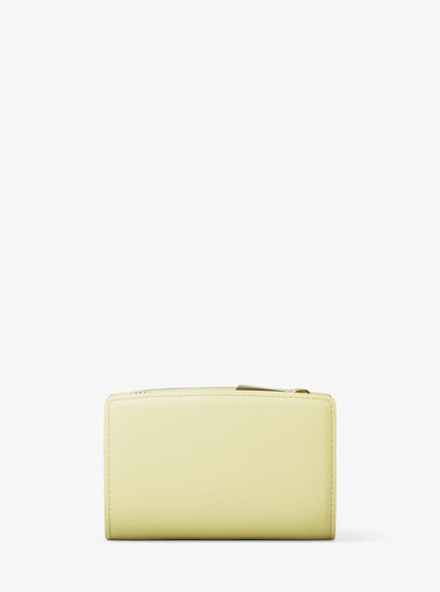 Bryant Medium Pebbled Leather Wallet in LEMON | Michael Kors
