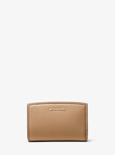 Bryant Medium Pebbled Leather Wallet in HUSK | Michael Kors