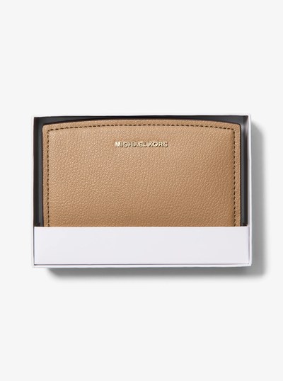 Bryant Medium Pebbled Leather Wallet in HUSK | Michael Kors