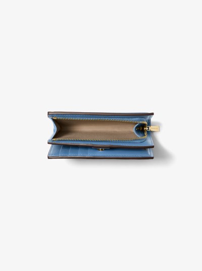 Bryant Medium Pebbled Leather Wallet in FRENCH BLUE | Michael Kors