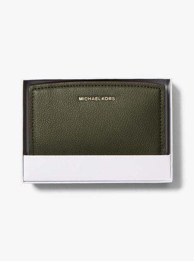Bryant Medium Pebbled Leather Wallet in IVY | Michael Kors