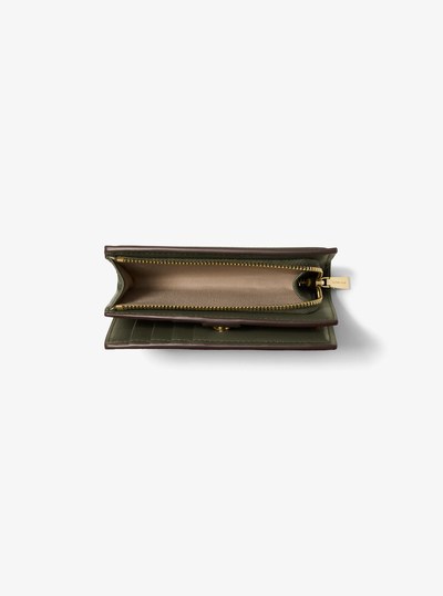 Bryant Medium Pebbled Leather Wallet in IVY | Michael Kors